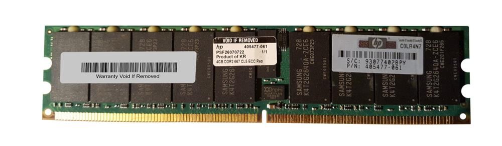 HP 405477-061 4GB DDR2 ECC RAM PC2-5300P 667MHz Server RAM 1x4GB 